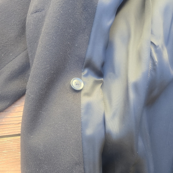 Larry Levine- Black- Maxi- Wool Coat- Size 10 - Picture 11 of 11